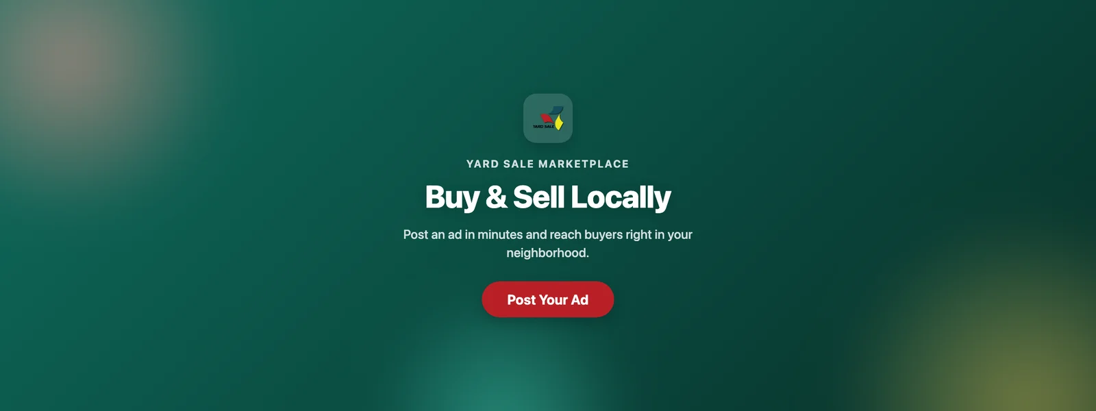 Homepage Banner - Buy and Sell Locally